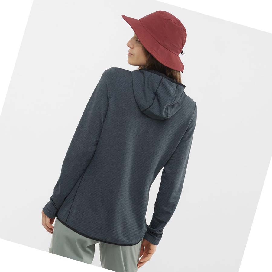 Sudadera Con Capucha Salomon ESSENTIAL LIGHTWARM HOODED Mujer Negros | MX 2507PJJ